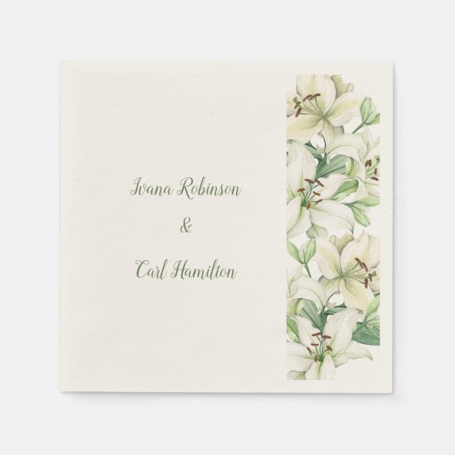 Serviette En Papier Élégance LILY Blossom (Devant)