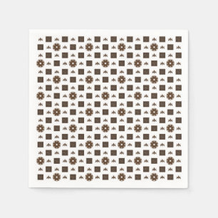 Serviette En Papier Élégant À damiers Motif