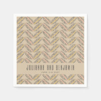 Elégant Abstrait Dots Motif Beige Custom Wedding