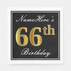 Serviette En Papier Élégant, anniversaire d'or de Faux