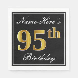 Serviette En Papier Élégant, anniversaire d'or de Faux