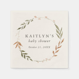 Serviette En Papier Élégant Baby shower de couronne d'automne