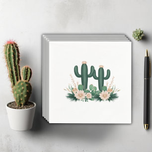 Serviette En Papier Elégant Baby shower Floral Boho Moderne Cactus