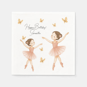 Serviette En Papier Élégant Ballerina Anniversaire Papier de fête Napk