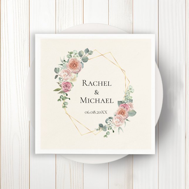 Serviette En Papier Elegant Boho Pastel (Créateur téléchargé)