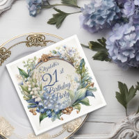 Elégant cadre floral baroque 21ème anniversaire