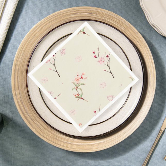 Serviette En Papier Elegant Cherry Blossom Tablecloth Set (Créateur téléchargé)