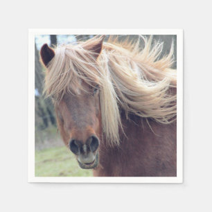 Serviette En Papier Élégant Cheval sauvage Papier Napkin