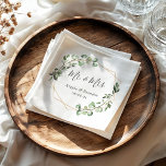 Serviette En Papier Elegant Chic Eucalyptus M. et Mme la Mariage<br><div class="desc">Personnaliser cette "Aquarelle Verdure Eucalyptus Feuille géométrique | M. et Mme Mariage Napkin" pour ajouter une touche spéciale. Ce design de haute qualité est facile à customiser pour être le vôtre ! (1) Pour plus de personnalisation, cliquez sur le bouton "Personnaliser" et utilisez notre outil de conception pour modifier ce...</div>