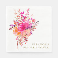 Élégant Chic Rose Fête des mariées Florale Personn