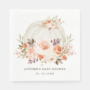 Serviette En Papier Elégant Citrouille automne Baby shower  Anniversai