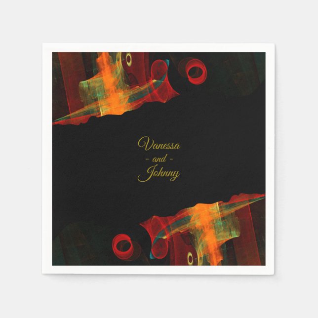 Serviette En Papier Elegant Classic Modern Trendy Pattern #903 Wedding (Devant)