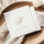 Serviette En Papier Elegant Classic Nom Mariage initial<br><div class="desc">Elegant Classic Nom Mariage initial</div>