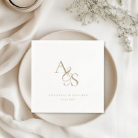 Élégant, Classique, Monogramme, Mariage