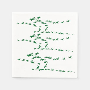 Serviette En Papier Elégant Crane Birds Napkin