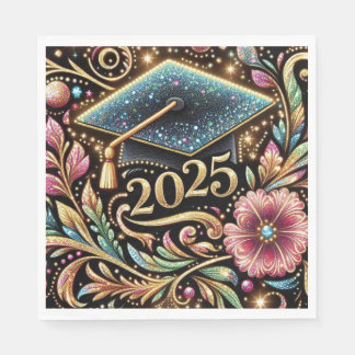 Serviette En Papier Élégant diplôme 2025 Design 2