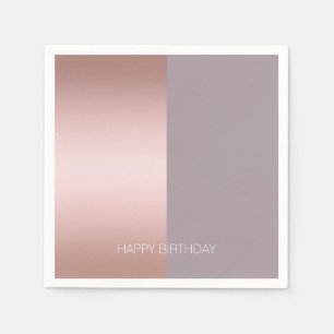 Serviette En Papier Elégant et minimaliste rose or & violet bloc de c