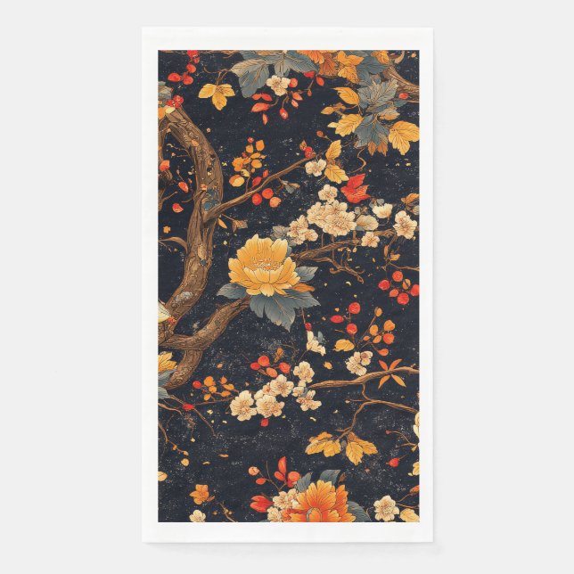 Serviette En Papier Elegant Fall Chinoiserie Paper Plate (Devant)