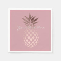 élégant faux rose or tropical ananas