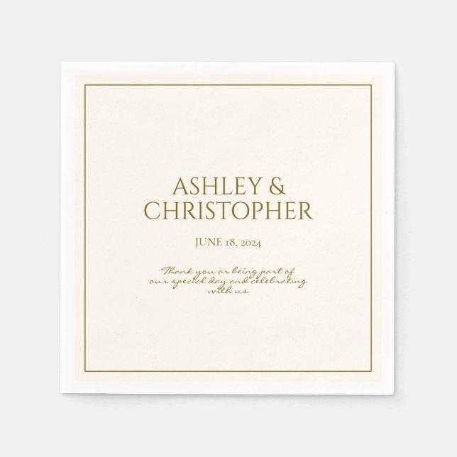 Serviette En Papier Elégant Fleur sauvage d'aquarelle violet Mariage (Devant)