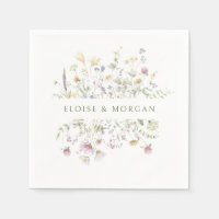 Élégant Fleur sauvage Pastel Soft Mariage botaniqu