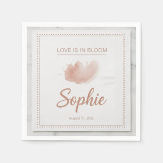 Serviette En Papier Élégant floral botanique personnalisé pour la douc