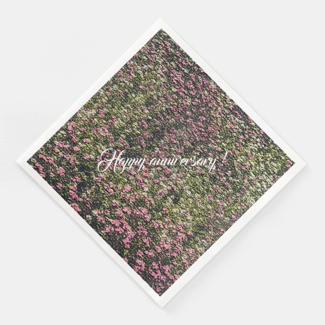 Serviette En Papier Élégant Floral Moderne (Coin)