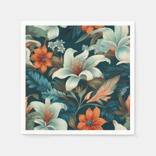 Serviette En Papier Élégant floral Motif de fleurs