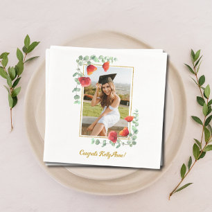 Serviette En Papier Élégant floral sur mesure photo peintures