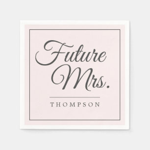 Serviette En Papier Élégant Future Mrs Réception de mariage en papier