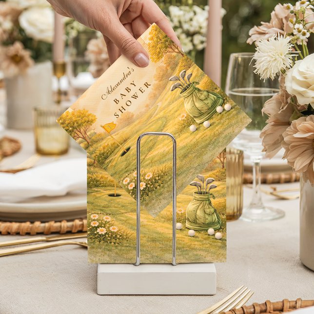 Serviette En Papier Elegant Golf Club Baby Shower (Créateur téléchargé)