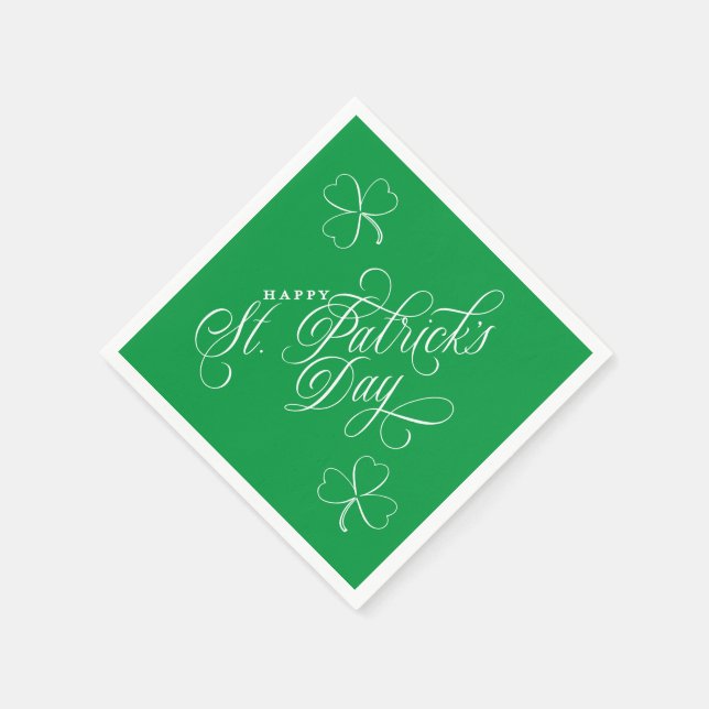 Serviette En Papier Elégant Joyeux scénario de la Saint-Patricks Day a (Coin)