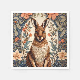 Serviette En Papier Élégant Kangourou Inspiré de William Morris