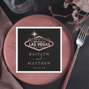 Serviette En Papier Elégant Las Vegas Destination Mariage