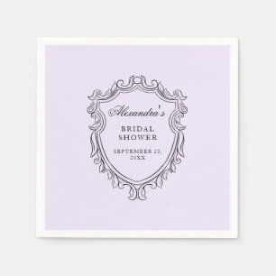 Serviette En Papier Elegant Lavender Fête des mariées Party