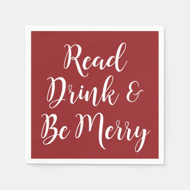 Serviette En Papier Élégant livre de lecture Club Napkin (Devant)