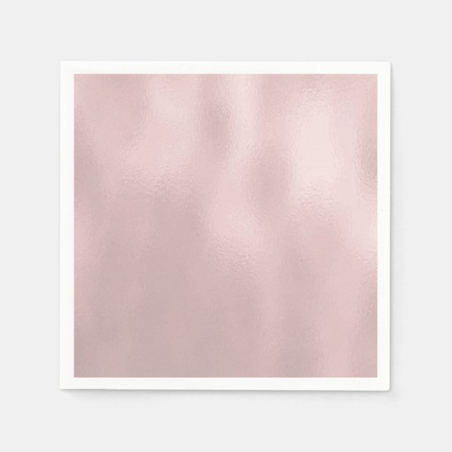 Serviette En Papier Elégant Luxe Rose or verre Texture (Devant)