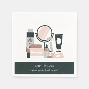 Serviette En Papier Elégant maquillage gris-broussailleux Cosmologiste