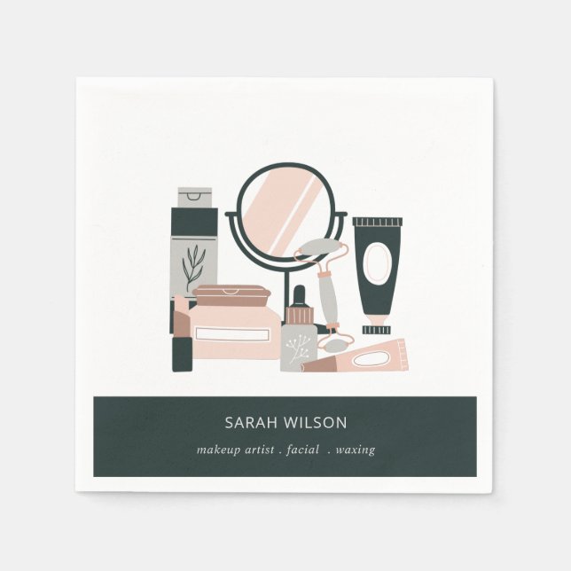 Serviette En Papier Elégant maquillage gris-broussailleux Cosmologiste (Devant)