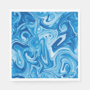 Serviette En Papier Elégant Marbelized Paint Art Holiday Hanoukka