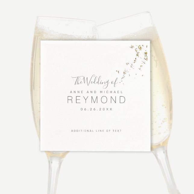 Serviette En Papier Élégant mariage blanc (Créateur téléchargé)