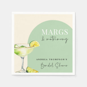 Serviette En Papier Élégant mariage chic et Margs Fête de mariage
