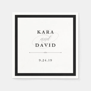 Serviette En Papier Élégant Mariage Couture