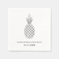 Élégant Mariage d'ananas en argent