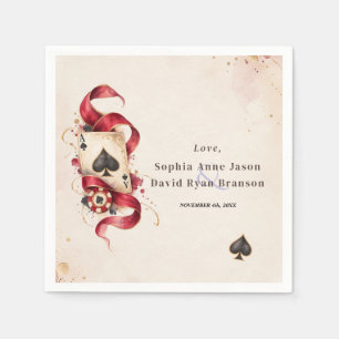 Serviette En Papier Élégant mariage d'automne de remerciement aquarell
