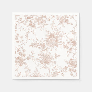 Serviette En Papier Élégant Mariage de laiton de broche floral