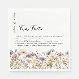 Serviette En Papier Élégant Mariage floral violet clair