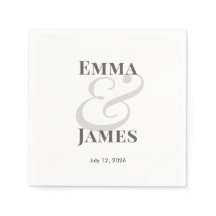 Élégant Mariage moderne avec des noms | Date Cockt