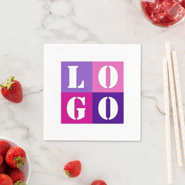 Serviette En Papier Elégant Mariage personnalisé simple Idée personnal (En situation)