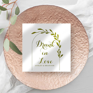 Serviette En Papier Élégant Mariage Sage Green